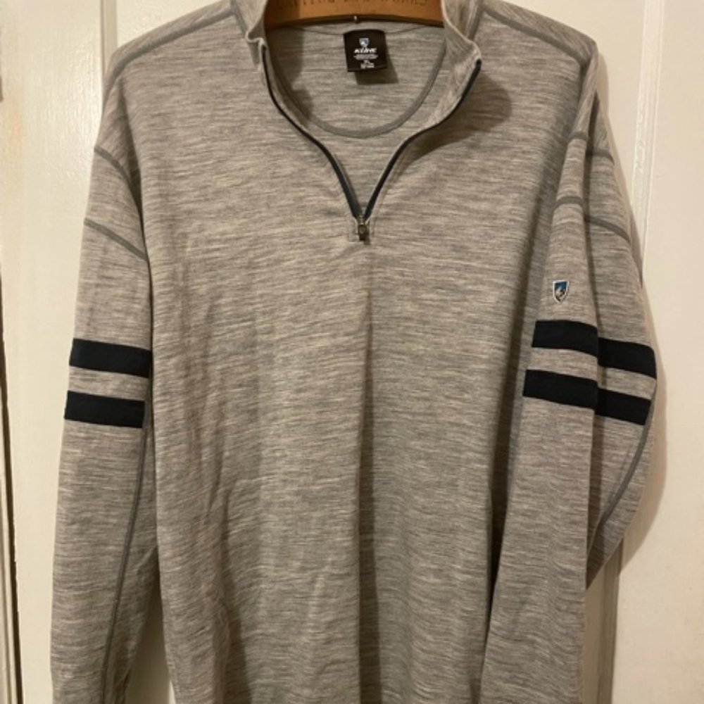 Grey Kuhl Extra Large merino wool sweater